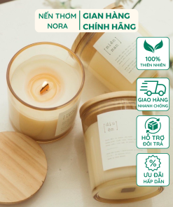 NẾN THƠM SÁP ĐẬU NÀNH BẤC GỖ